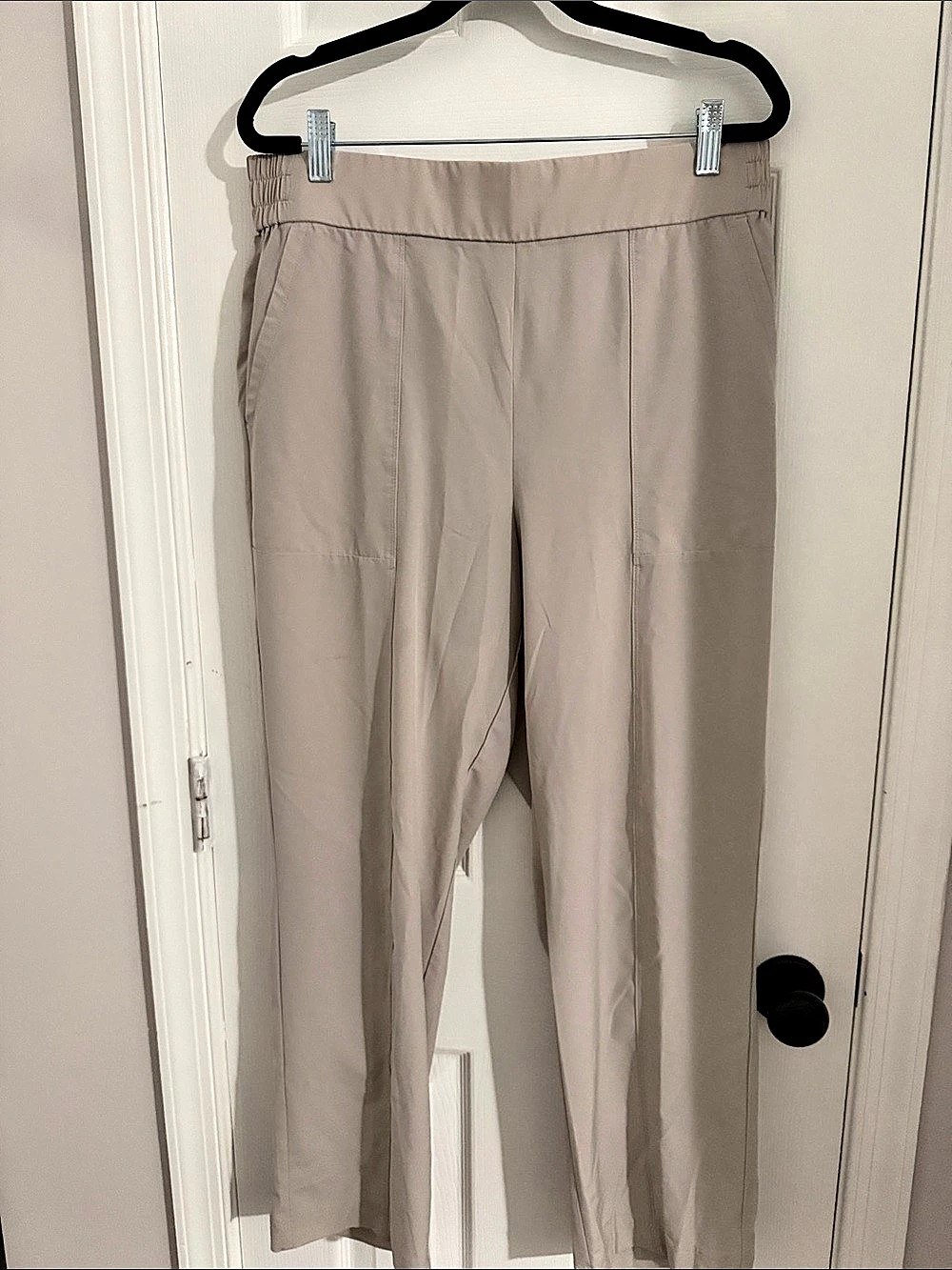 Lou & Grey Wanderweave Wide Leg Trousers Beige Large Like New